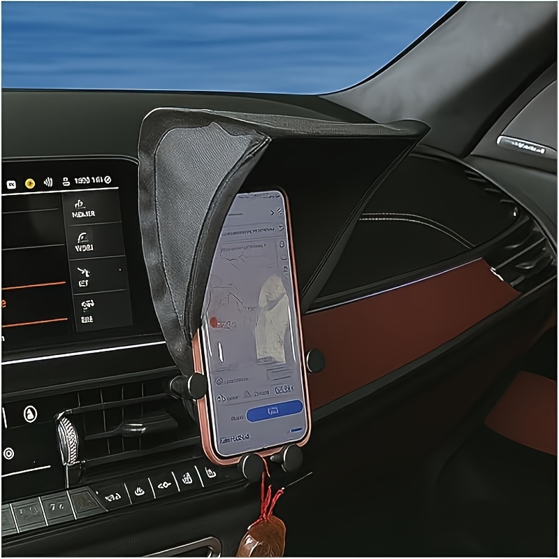 TEMU Support Téléphone Voiture Anti-Surchauffe Écran Anti-Reflet Installation Navigation Téléphone Pare-Soleil Couverture