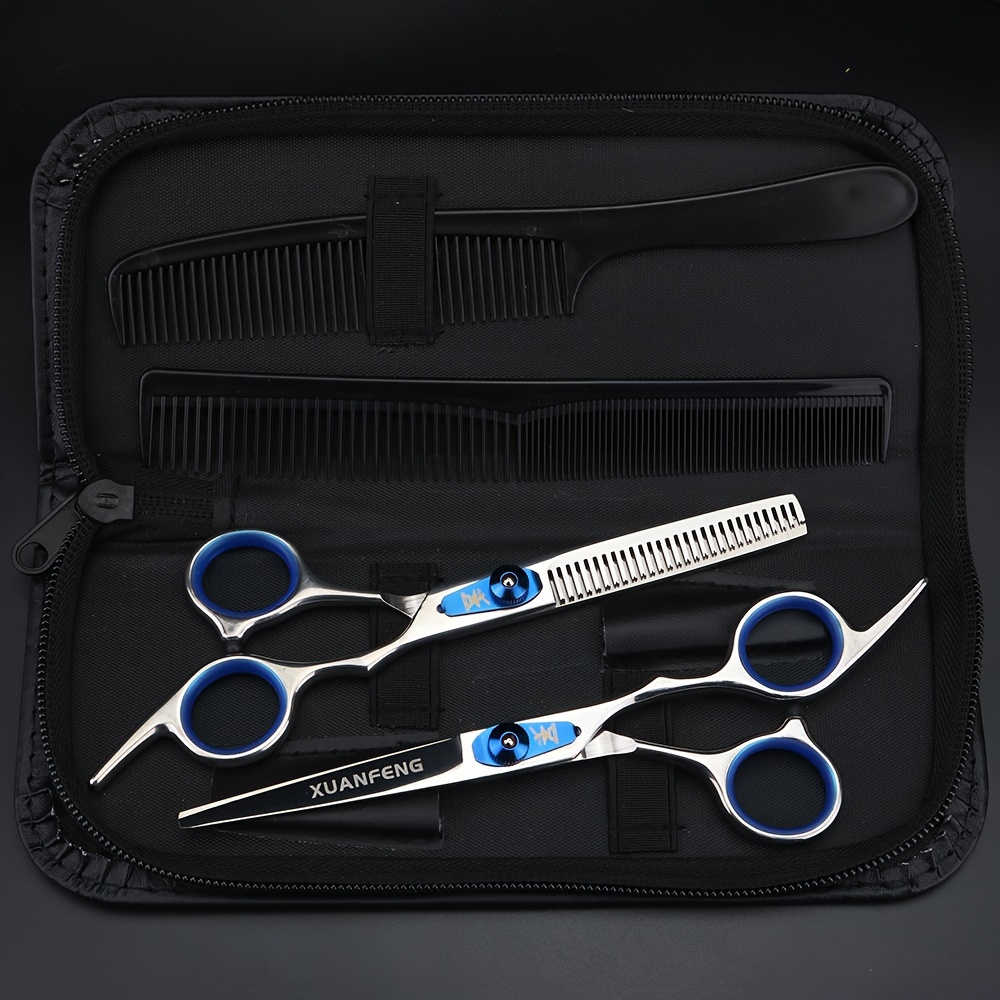 Image of Home Hair Cutting Scissors, Professional Hair Cutting And Styling Tool, 6-inch Straight Thinning Shears, Diy Haircut Kit For Home Use