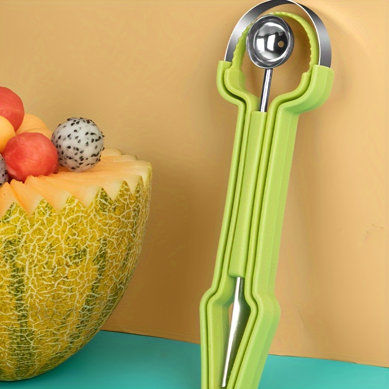 

1pc, Fruit Carving And Baller Set, 4-in-1 Fruit Tool Set, Digger, Carving Knife, And Fruit Cutter, Kitchen Supplies