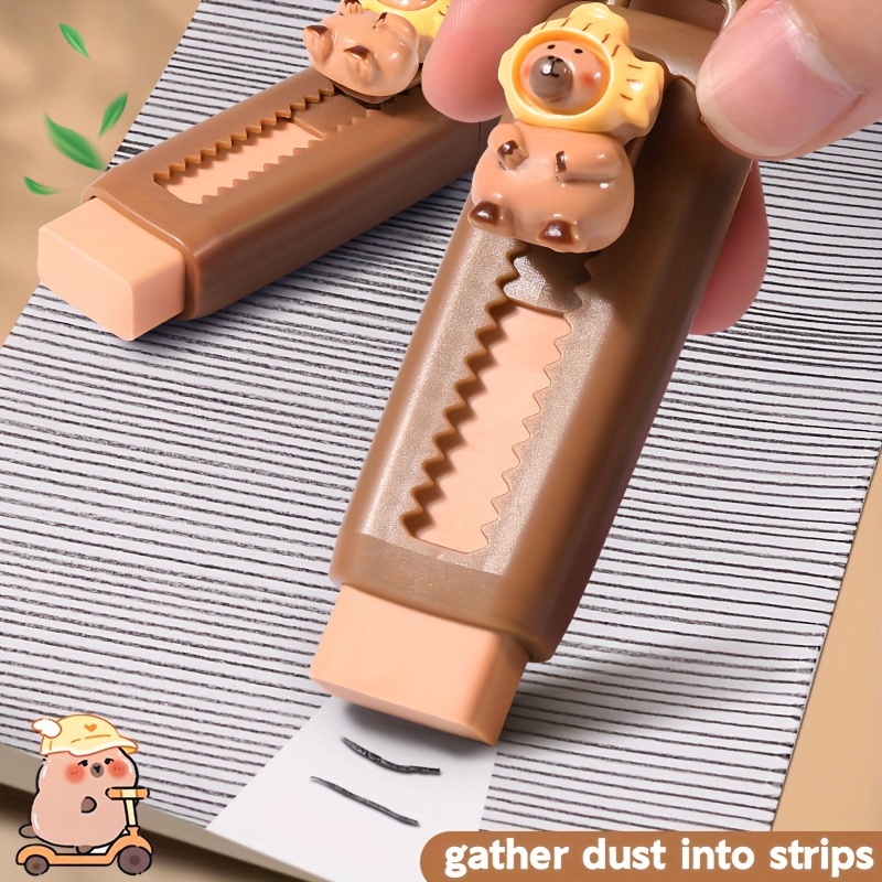 adorable bamboo push pull eraser high quality synthetic rubber perfect for daily office use details 1