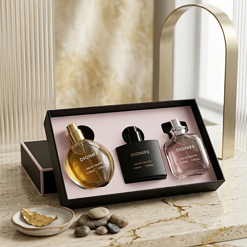 TEMU Ensemble de 3 parfums pour femmes : Senteur florale et fruitée , cadeau pour la fête des mères, parfum pour les rencontres de couple, parfum
