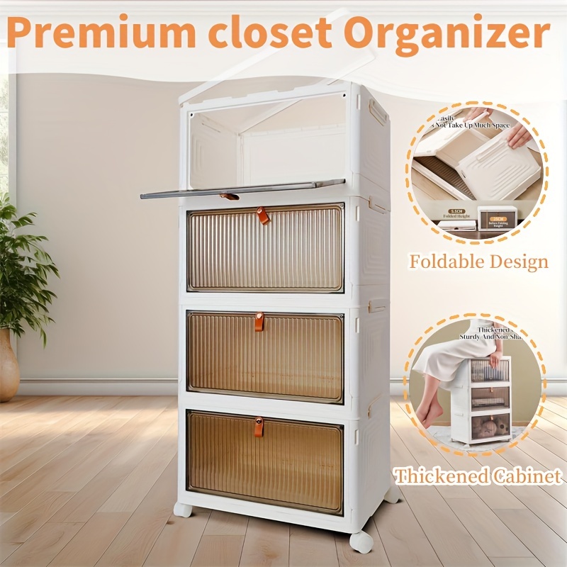 

Plastic Bins Lids, Lockable Folding Box Container Closet Organizers And For