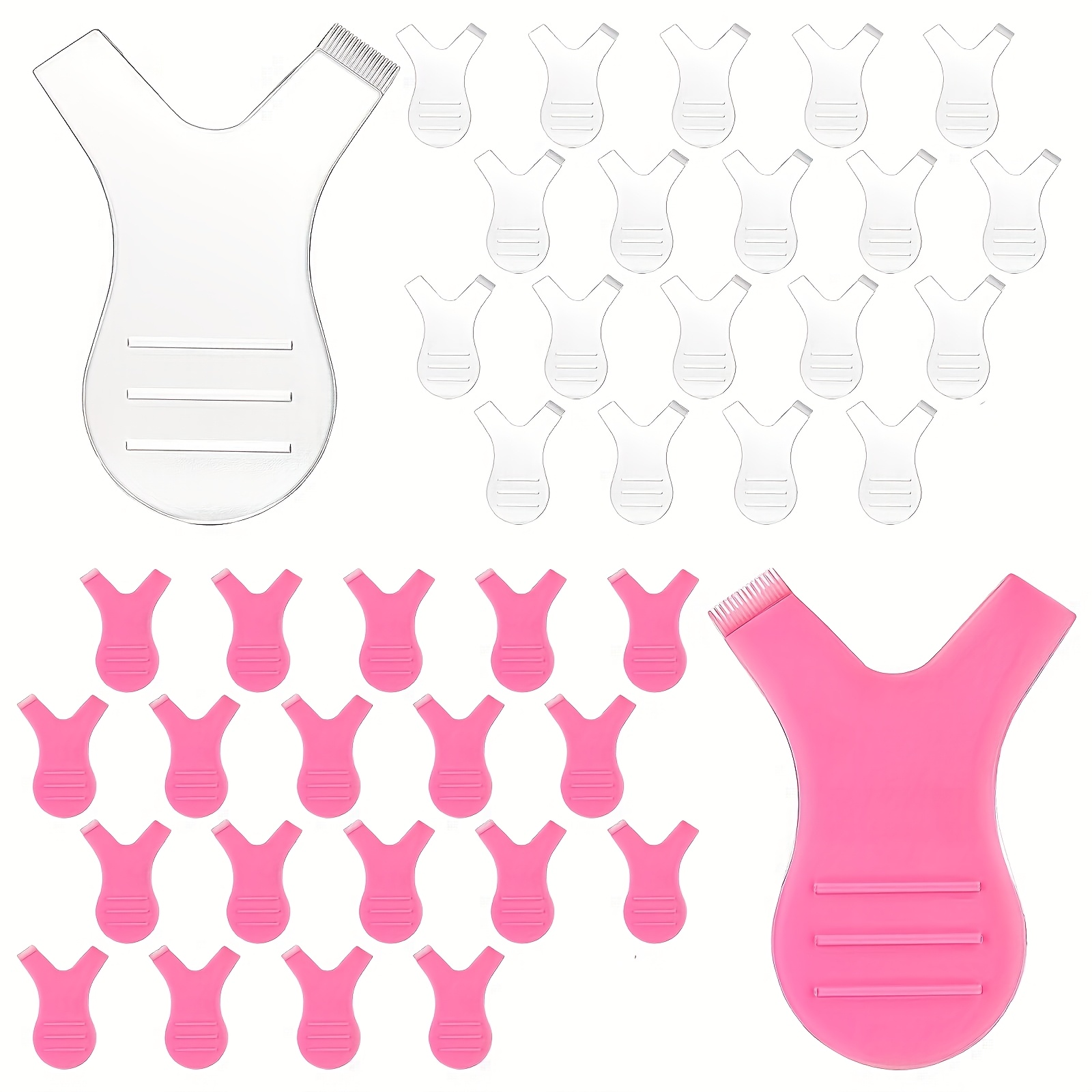 TEMU 40pcs Of Y-shaped Eyelash Lifting Tools, Eyelash Lifting Combs, Y-shaped Eyelash Brushes, And Eyelash Curling Brushes For Eyelash Extensions (in
