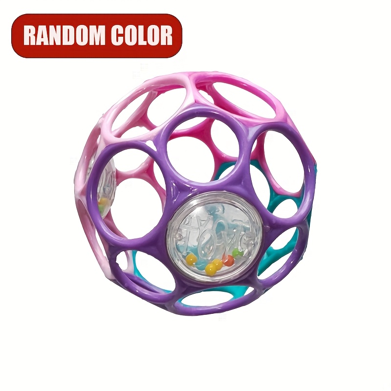 Image of Baby Four- Handheld Ball Bell, Grabbing Toy, , Convenient For Babies To Better Grab The Ball, Is An Ideal Holiday Gift For Early Development Toys (random Color)