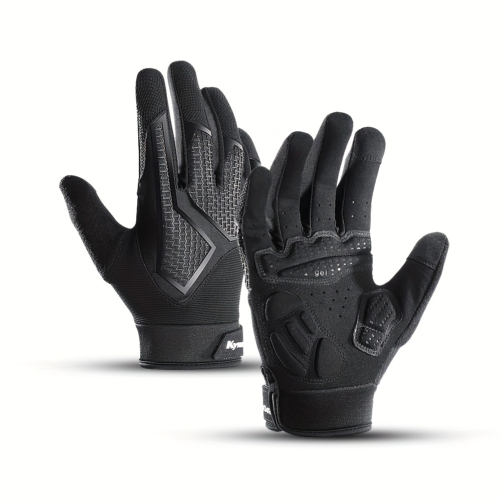 E-shop Herren Fahrradhandschuhe mit Langen Fingern, Rutschfest, Atmungsaktiv, Touchscreen-kompatibel, Allzweck-Outdoor-Fahrradhandschuhe für Frühling