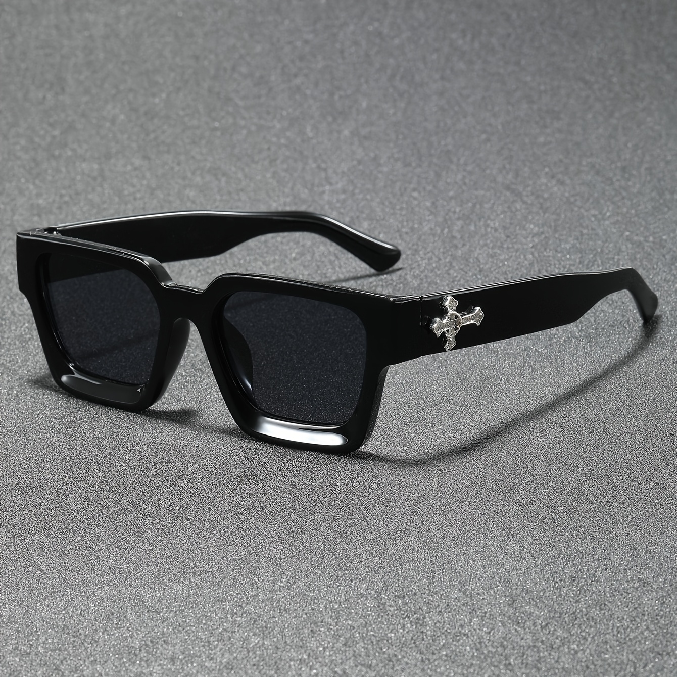 Rectangle Sunglasses Y2K Punk Studded Rivets Square Frame Fashion Statement Amazon.com: Rectangle Sunglasses for Women Retro Trendy Y2K  main image 4