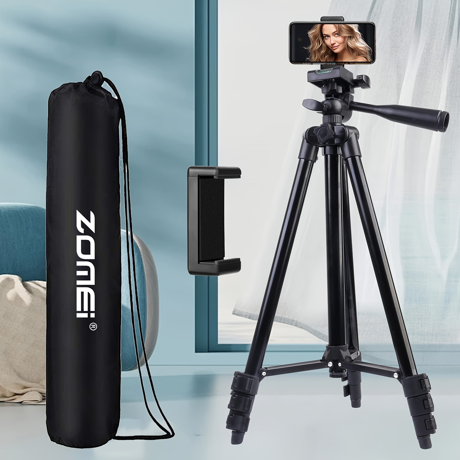 

1set Phone Tripod, Tripod For Outdoor Phone And Universal Clip, Compatible With Phone/live
