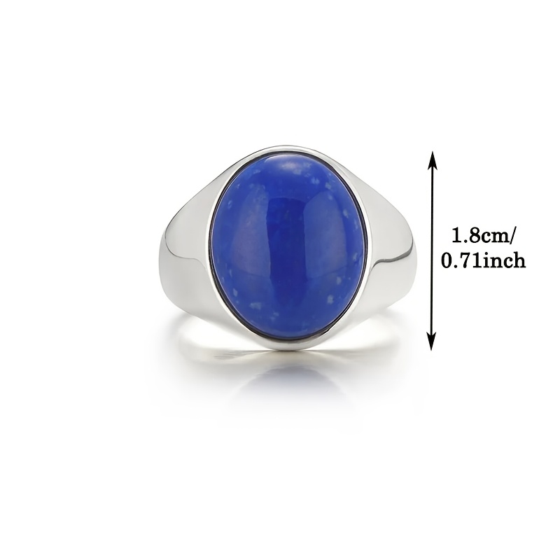 Image of [5a Quality] Men's Retro Ring, Natural Decoration - Unique And Fashionable Jewelry, A Holiday Gift For Male , Suitable For Gatherings, Parties, And Daily Wear