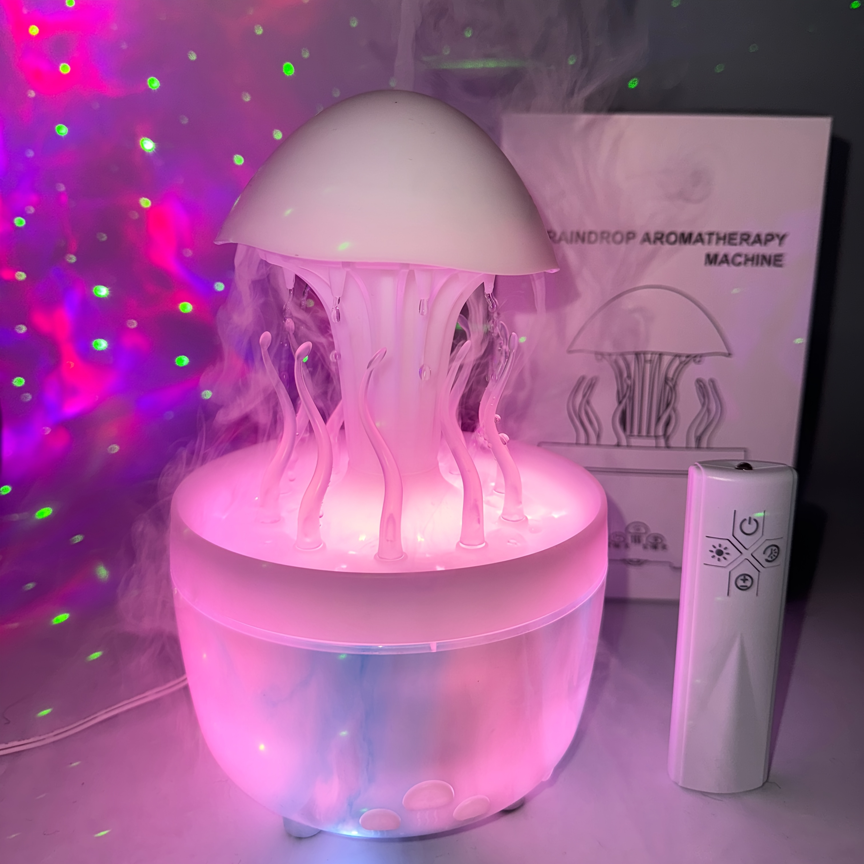 

300ml Raindrop Machine With Essential Oil Diffuser, Led Color-changing Lights, And - Us Plug, Ideal For Bedroom , Ambient Lighting|stylish Aroma Machine|mystical , Scent Diffuser