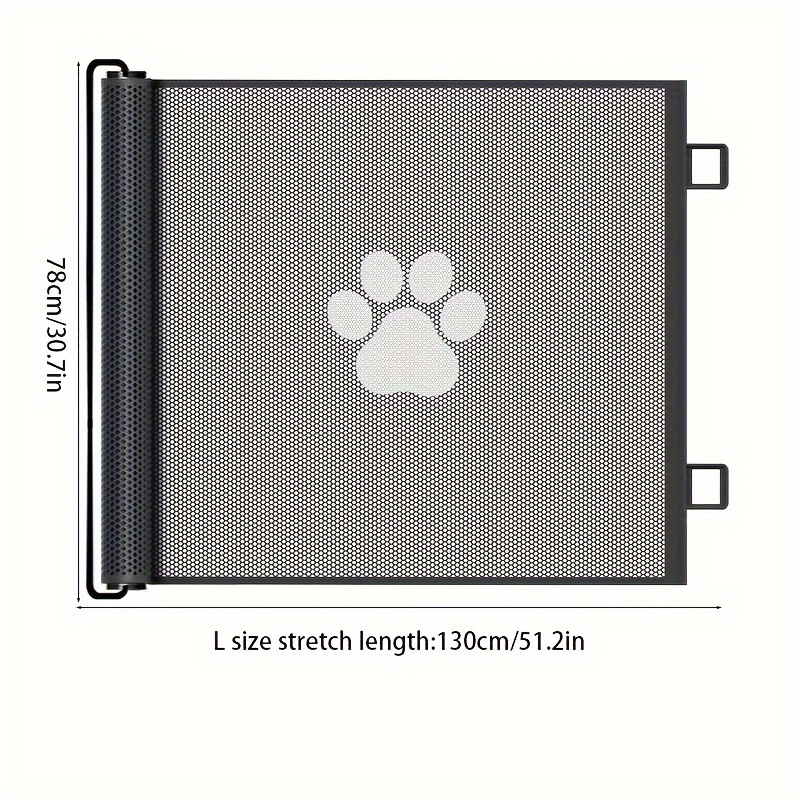 Easy-install No-drill Pet Gate For Indoor Stairs - Durable Iron & Fabric Dog Barrier