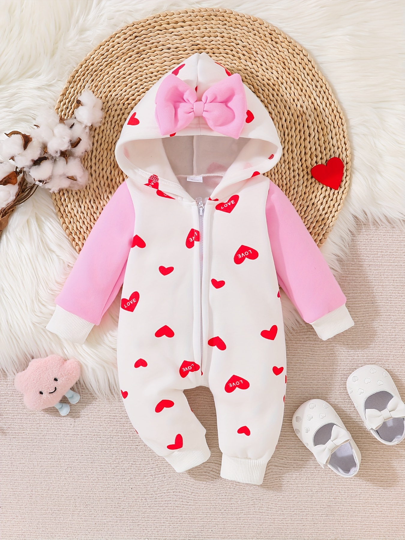 baby girls pattern print zipper bodysuit warm Temu Spain