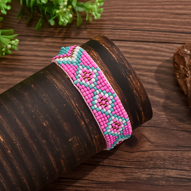 E-shop Boho-Chic Handgefertigte Breite Perlen für Frauen - Vielseitige Glasperlen, für den & Partykleidung