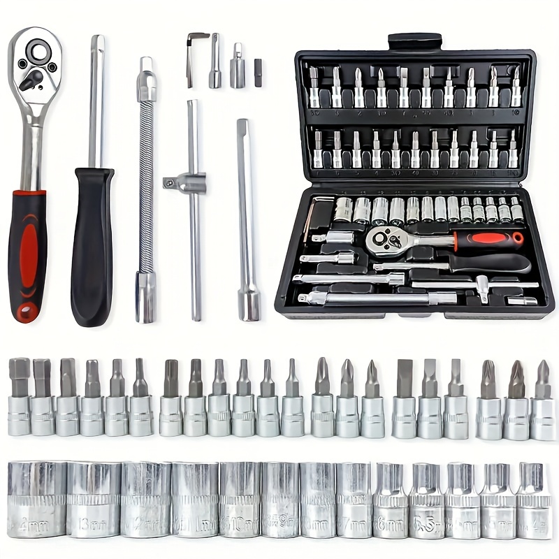 

46pcs Screwdriver Set, Steel Metal - Tool, Screwdriver Kit, Suitable For Car , , Including , , Hex , , Christmas, Halloween