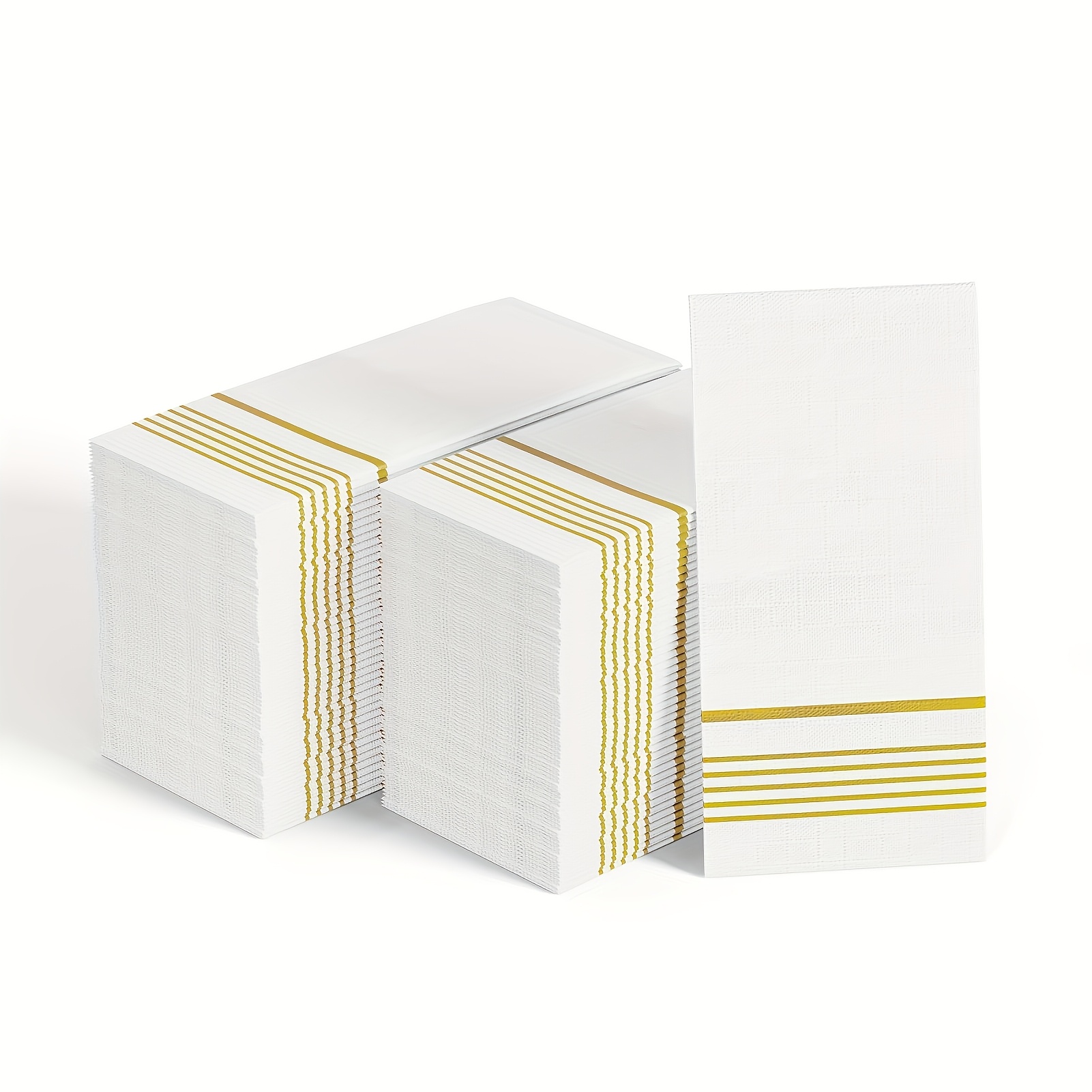 TEMU 400-pack 3-ply Disposable Paper Napkins, Cocktail Napkins For Wedding, Heavy Duty Absorbent Disposable Dinner Napkins, Soft Disposable Table