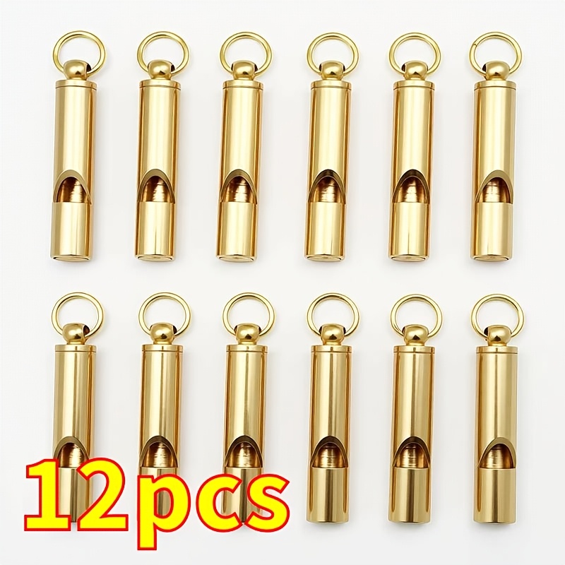 Image of 12pcs Loud Emergency Whistles - Heavy With Design, Suitable For Outdoor, Camping, , Sports Competitions - Compact Safety Whistles, Essential For Emergency Preparedness, Easy Cylindrical Design