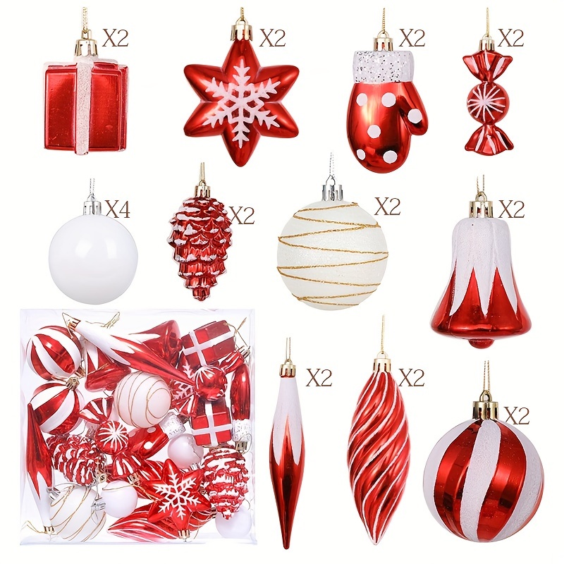 

24pcs Cake Cane Candy Pendant Christmas Ball, Christmas Christmas Tree Decorations Christmas Tree Party Party Home Decoration