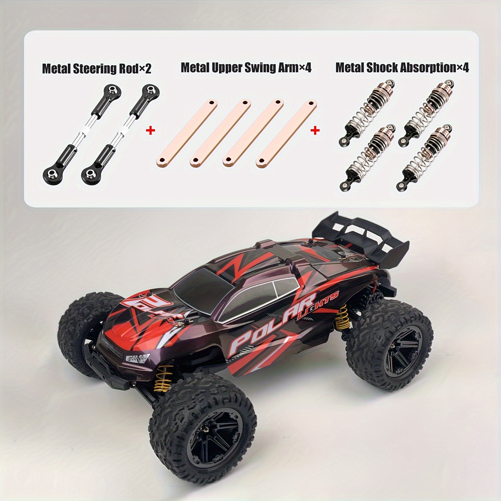 all terrain high speed off road rc car 70km h 150m remote control distance 2 4ghz remote control outdoor sports racing drifting 7 lighting modes carbon brush motor birthday gifts details 7