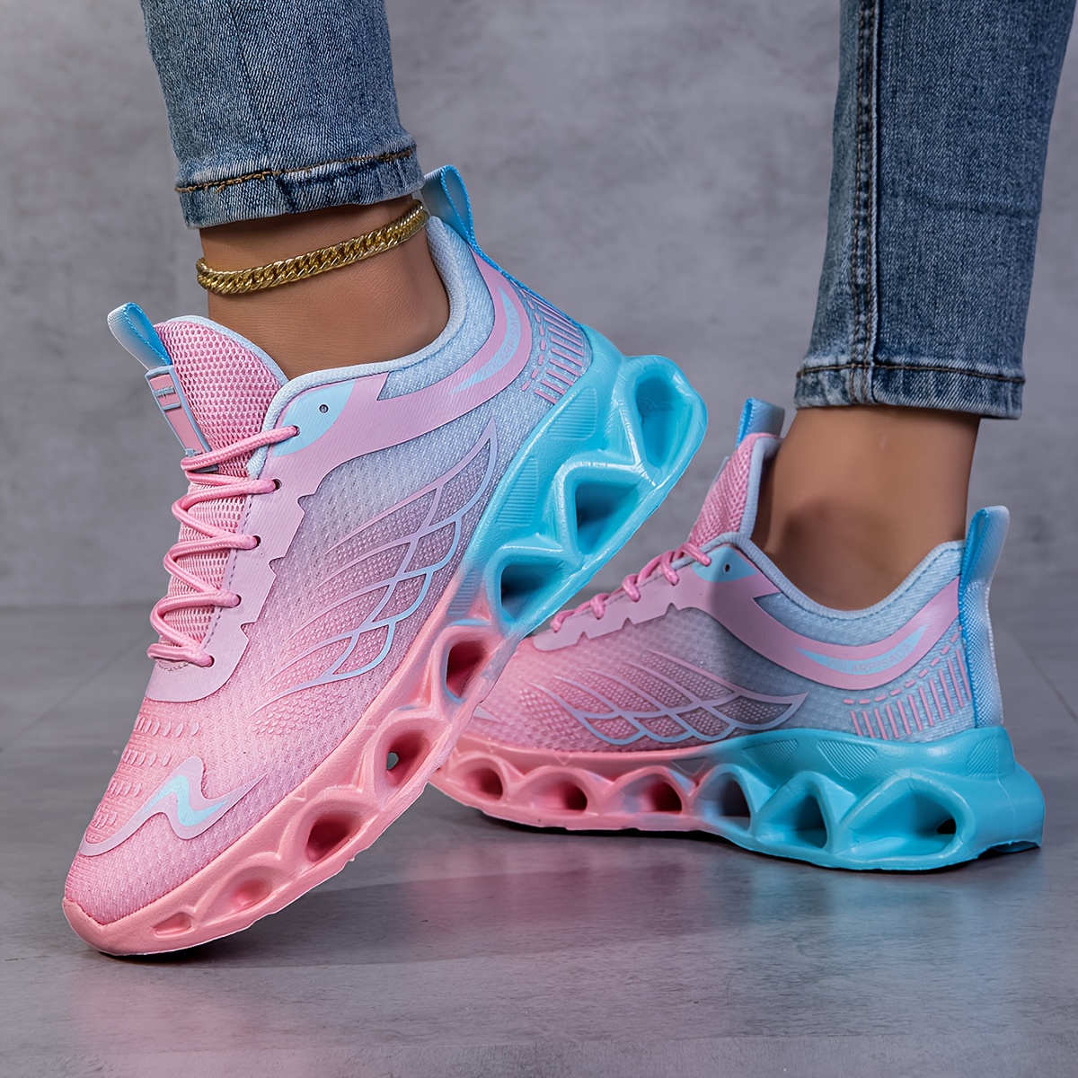 TEMU Women's Sneakers, Trendy And Versatile Women's Casual Shoes, Summer Mesh Breathable Lightweight Road Running Shoes, Gym Cross-training Shoes,