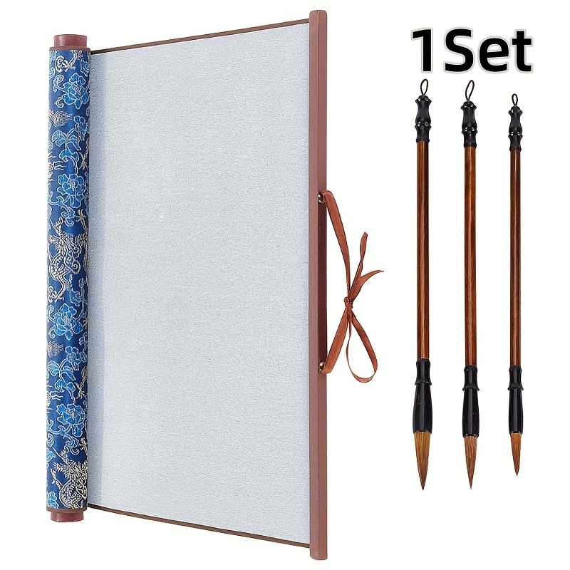 TEMU 1 lot de pinceaux de chinoise avec brosse de chinoise, chiffon magique réutilisable pour écriture à , rouleaux d'entraînement à la chinoise,