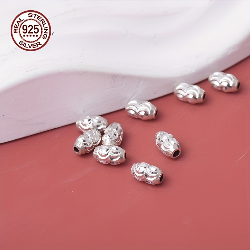 25pcs S925 Sterling Silver Stackable Spacer Beads for DIY Jewellery Making