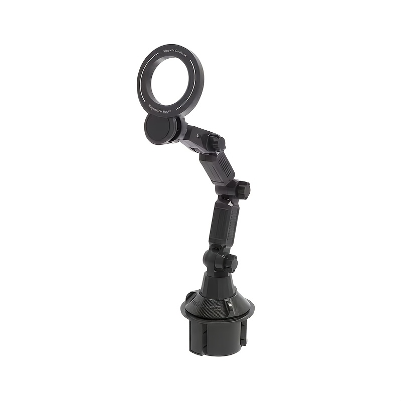 TEMU Porte-gobelet de voiture, support de téléphone magnétique dans le fente de gobelet à eau, support de téléphone de voiture réglable, avec base