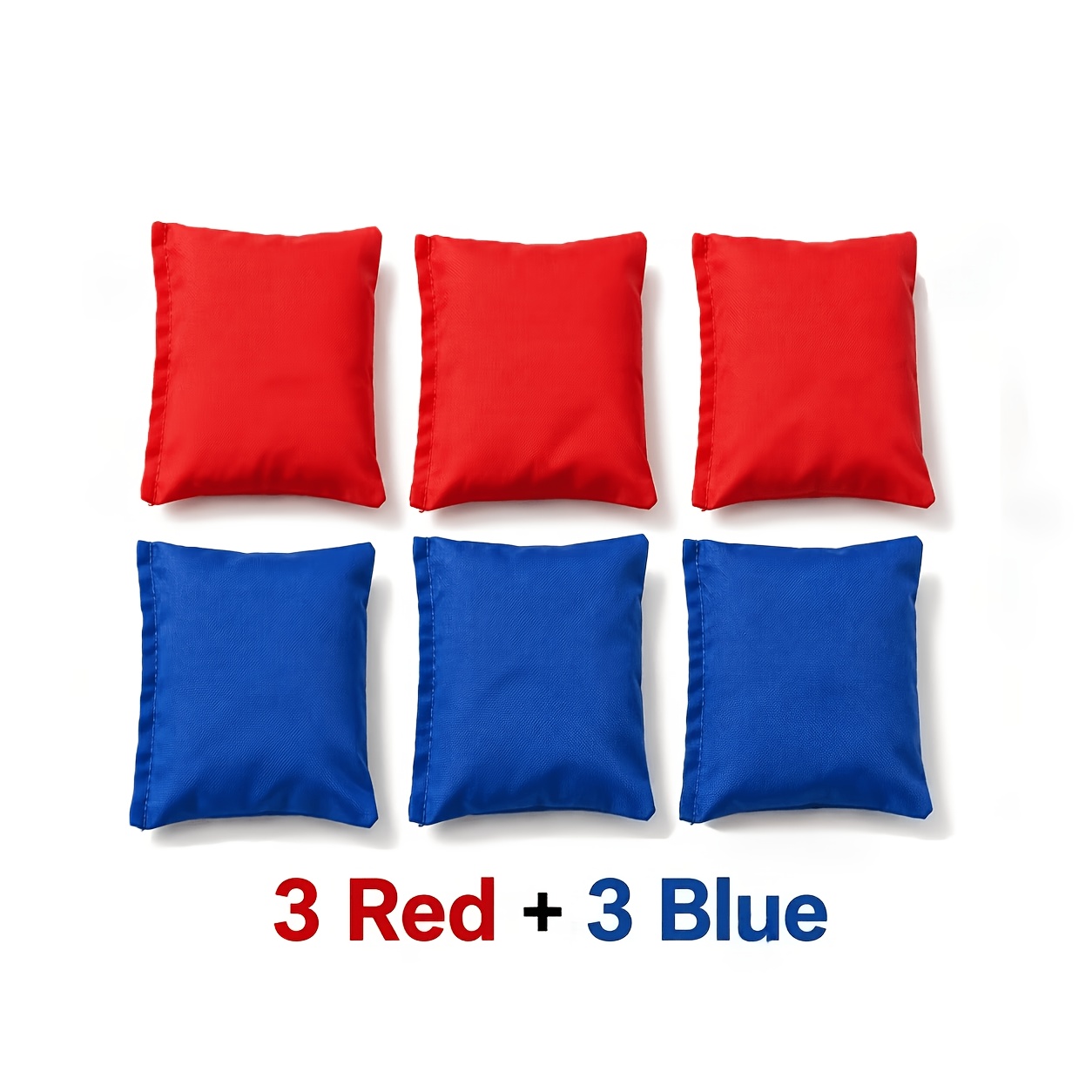 TEMU 3 Red + 3 Blue Throwing Bean Bags, Replacement Bean Bags, Suitable For Throwing Games And Party Game Activities