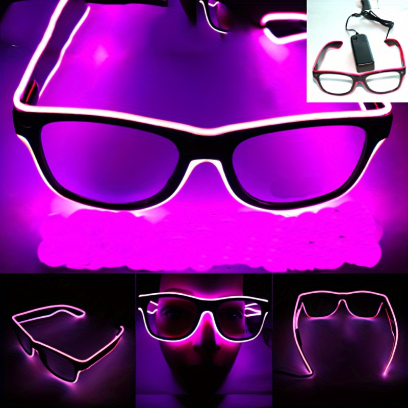 gafas tecno de neón. Dispositivos digitales ciberpunk violetas futuristas  para viajes en línea y visualización de videos. 11912931 Vector en Vecteezy