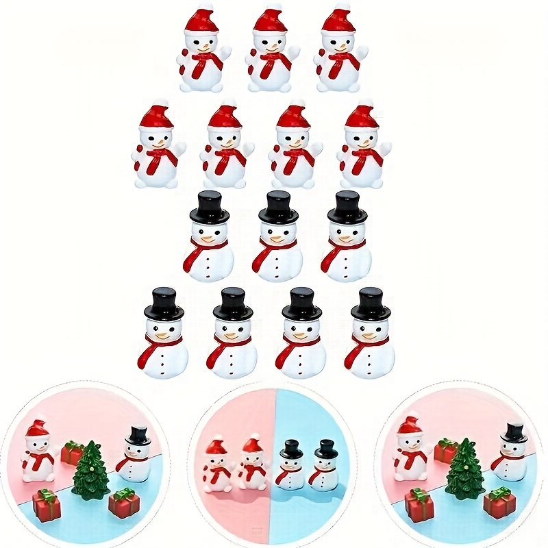 

20pcs Snowman Figurines, Christmas Decor, For Accessories, , Bonsai Decor, , , , Party Supplies, No , No