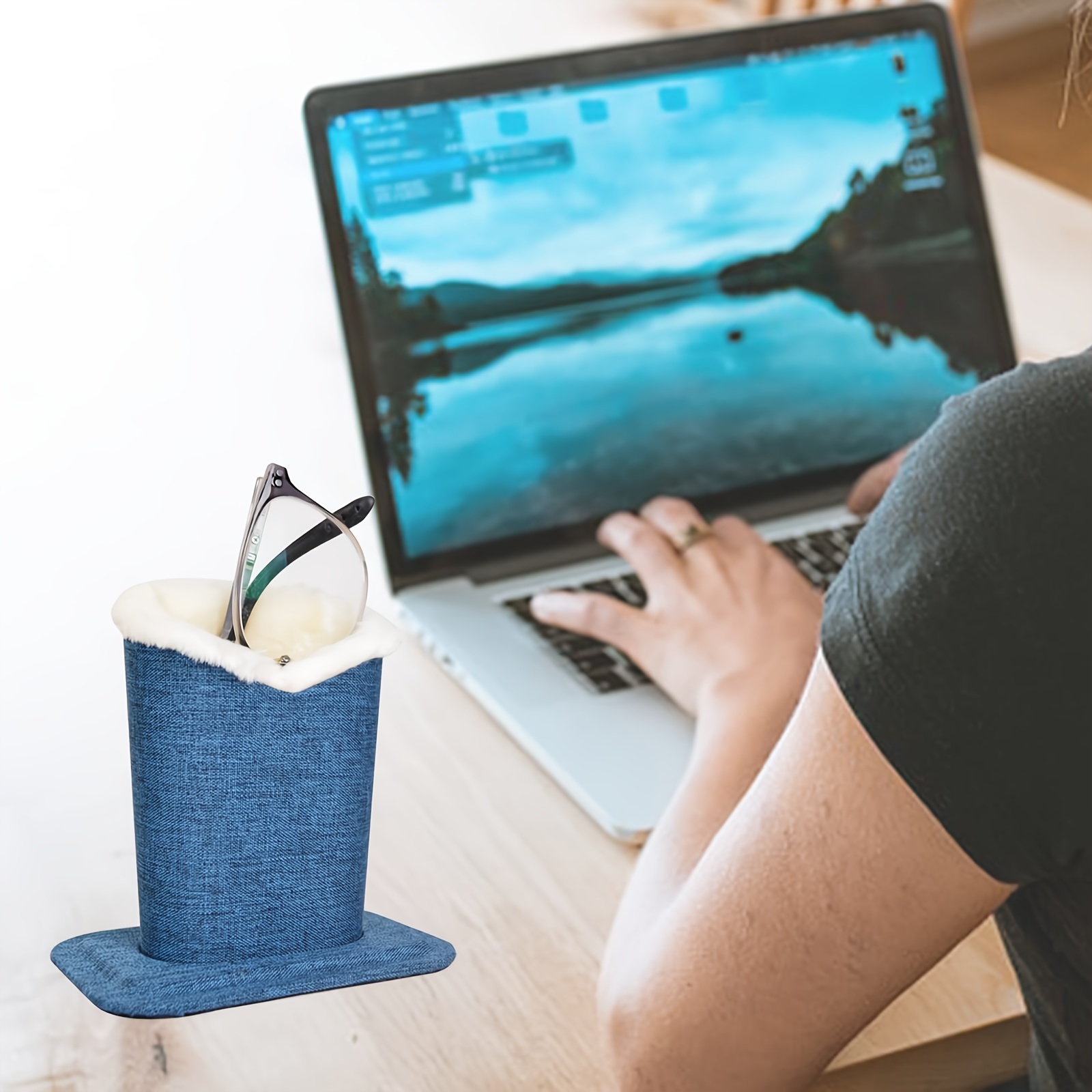 Porte Lunettes Maison Double - Support Rangement Peluche Avec Boîte Pour Bureau Ou Table De Chevet