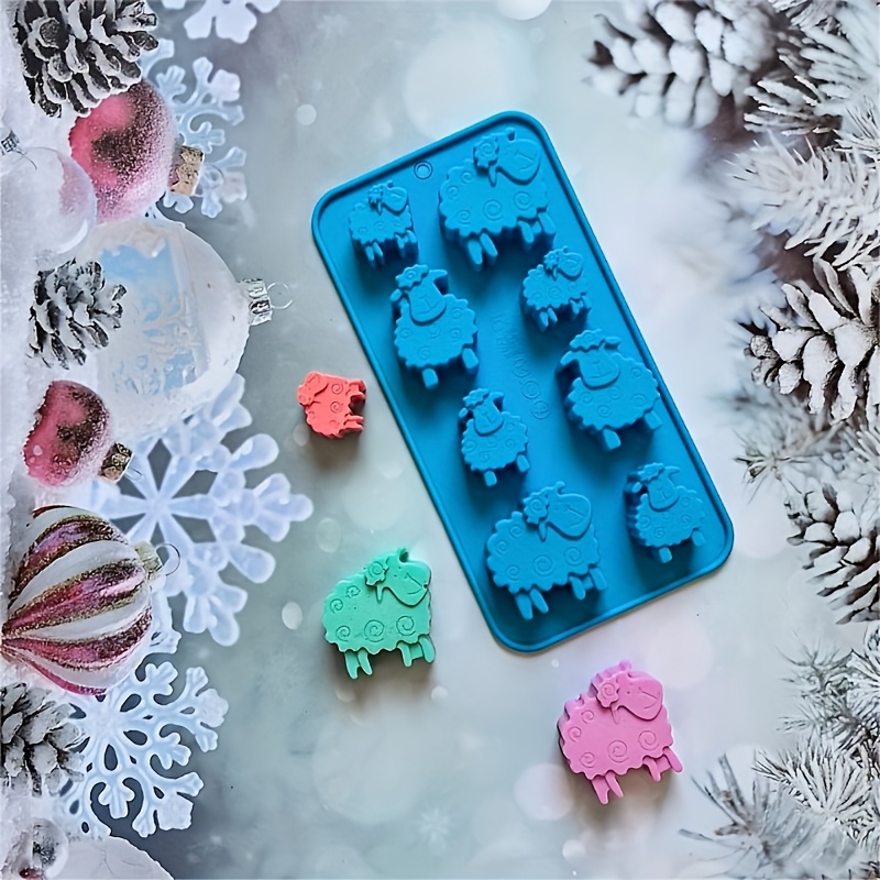 

8- 3d Silicone Sheep Chocolate Mold, Cartoon Baking Diy Molds For , Ice Cream, Jelly, Pudding, Mousse - Uncharged Kitchen Gadget