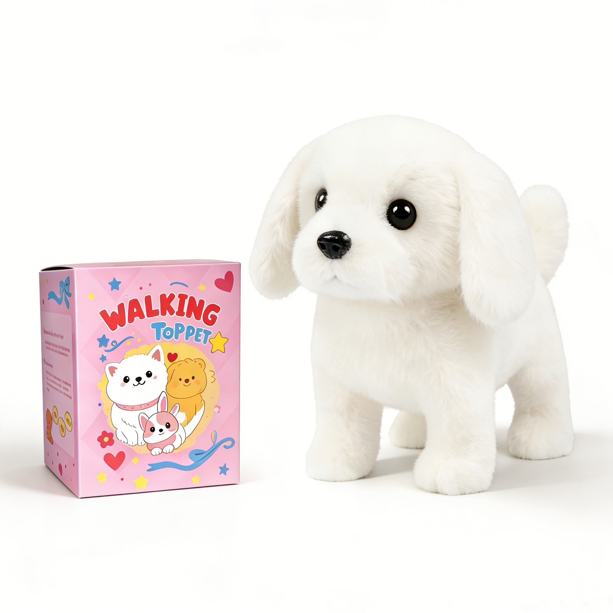TEMU Electronic Dog, Walking Puppy, Interactive Plush Dog, Gift Box, Barking Toy Dog, Holiday Gift, Christmas Gift, Birthday Gift, Easter Gift, Pet