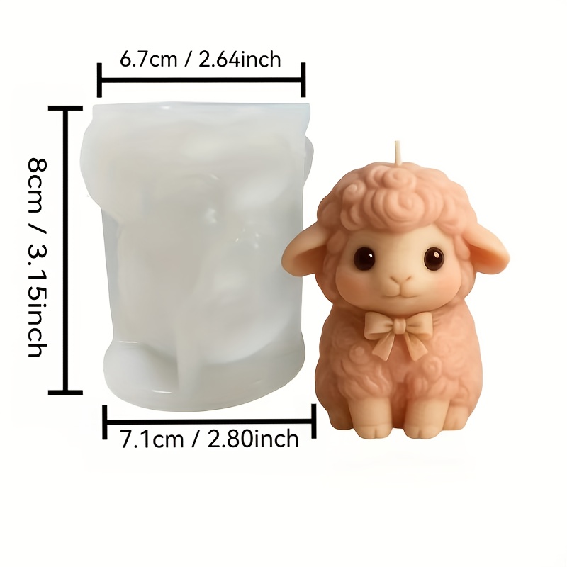 TEMU 1pc Silicone Candle Mold, Suitable For Making Scented Candles, Plaster, Soap, And Clay Diy Handmade Crafts. Can Be Used As Birthday Decorations.
