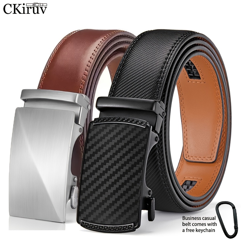 genuine leather ratchet belt sold on Temu United States