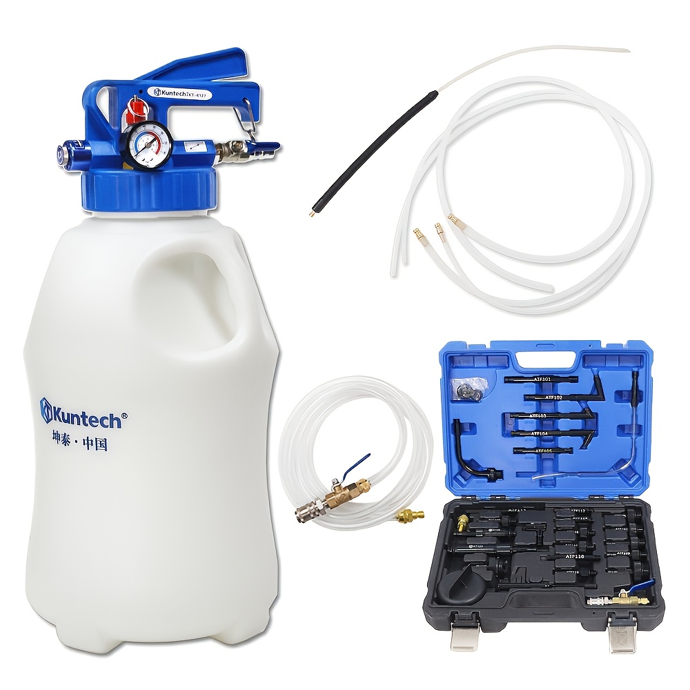 TEMU 10l Pneumatic Automatic Transmission Replacement Machine Tool Oil Changer Transmission (27pcs Connector)