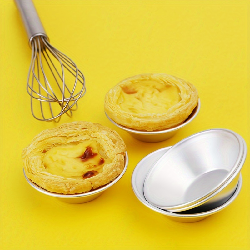 

4/6/12/24pcs Pudding Egg Tart Baking Mold Egg Tart Holder Portuguese Egg Tart Cup Egg Tart Bottom Holder Portable Seasoning Dipping Dish