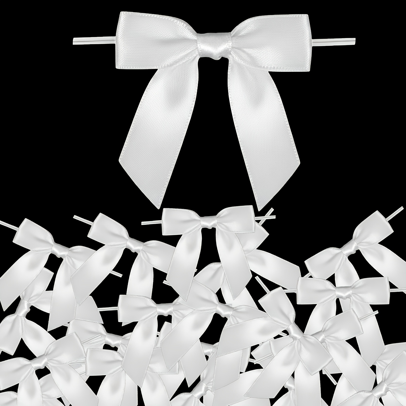 E-shop 31 Stück 2,5 Zoll vorgefertigte Satinband Schleifen mit Drehverschlüssen - Klein, geeignet für Geschenkverpackung, Weihnachtsbasteln,