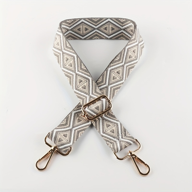 A Bag Accessory Strap Featuring A Stylish Diamond Geometric , Adjustable And Detachable, Durable Replacement Shoulder Strap For Bags, Wallet Making, Diy Wallet Making