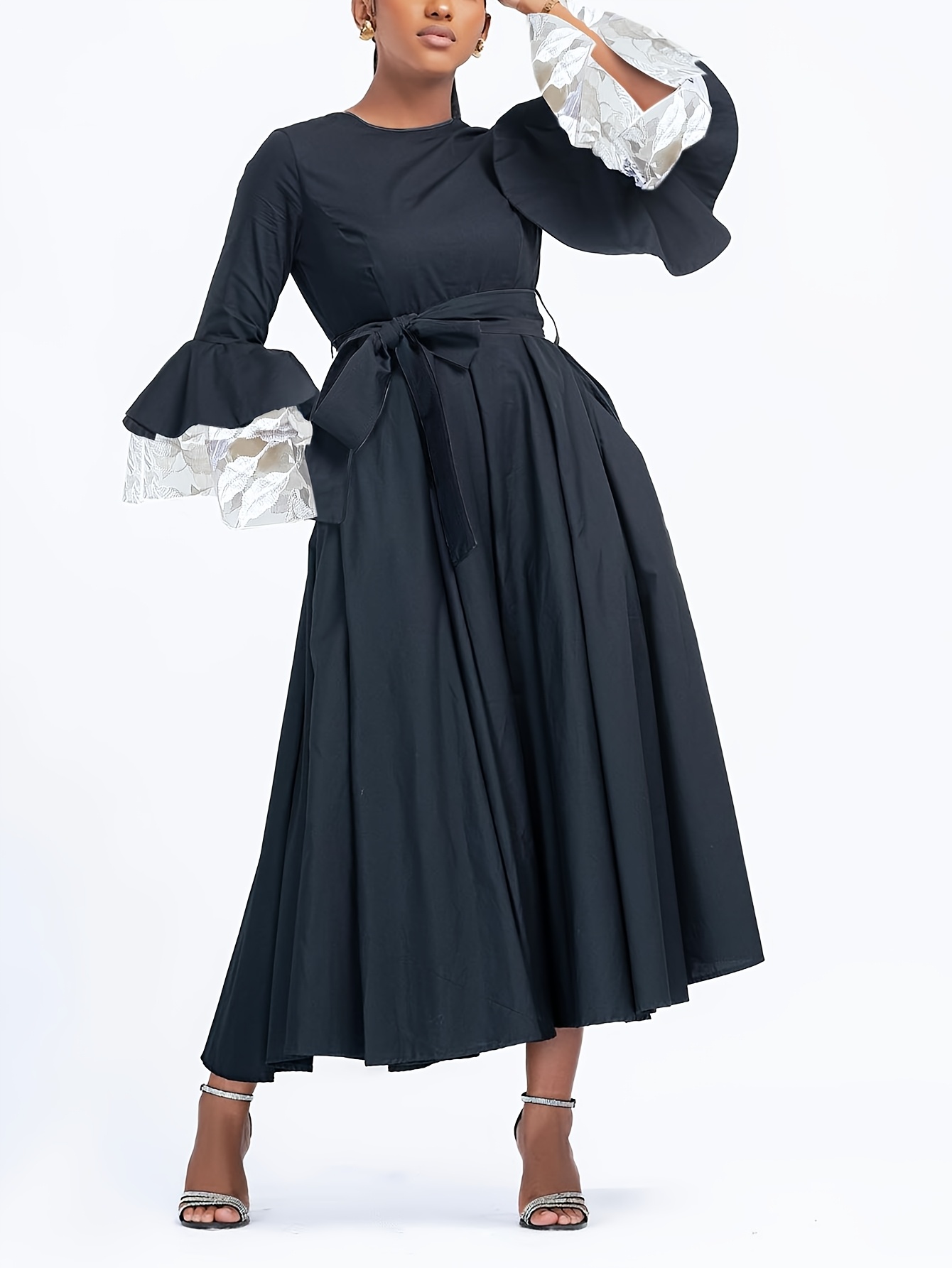 plus size plus size womens elegant commuter lace - Temu