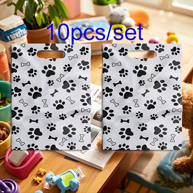 TEMU Small Gift Bags With Cute Puppy - - Lightweight Pp Material, For Pet Birthday Party Favors, Birthday Presents, Treat Bags - - Ideal For Dog