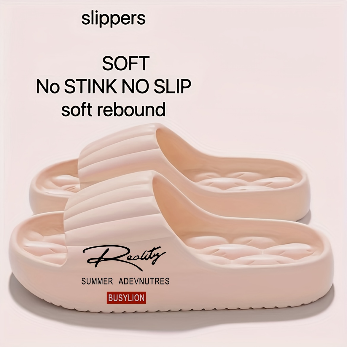 Image of Women's Summer House Slippers, Comfortable Eva Thick Sole Anti-slip And Odor-resistant, Sandals, Suitable For Indoor And Outdoor Use, A Must-have Item For ., Women Shoes