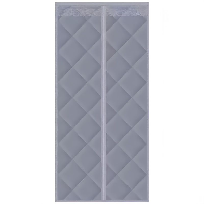 TEMU 1pc Magnetic Thermal Insulated Door Curtain Suitable For , Magnetic Snap & Hook-and-loop Panel Blinds With Thickened Oxford Fabric, Punch-free