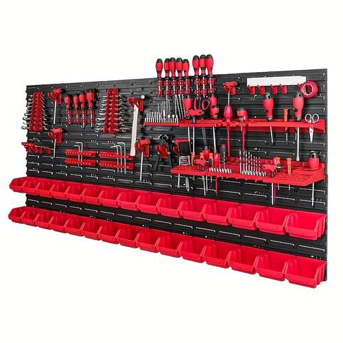 set of tool organizer screwdriver wrench storage box garage tool rack for screws nuts bolts nails beads and small hardware to install garage organizer and storage fathers day gift suitable for home garage and studio