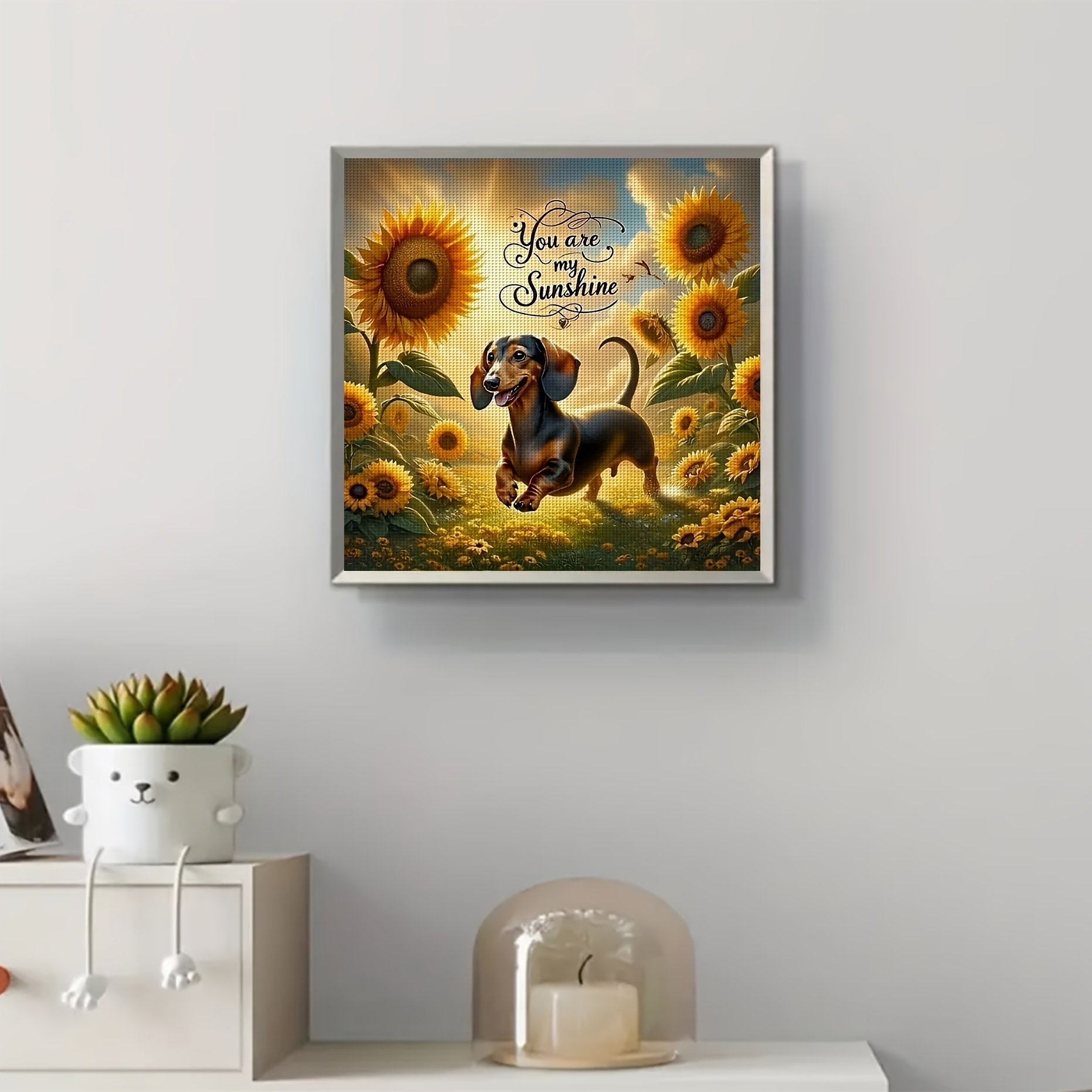 TEMU 1 Set - Dog Pattern Cross Stitch Kit, Diy Thread Art Needlework, 11ct Cross Embroidery Fabric Painting Craft, Handmade Cross Stitch Print Kit