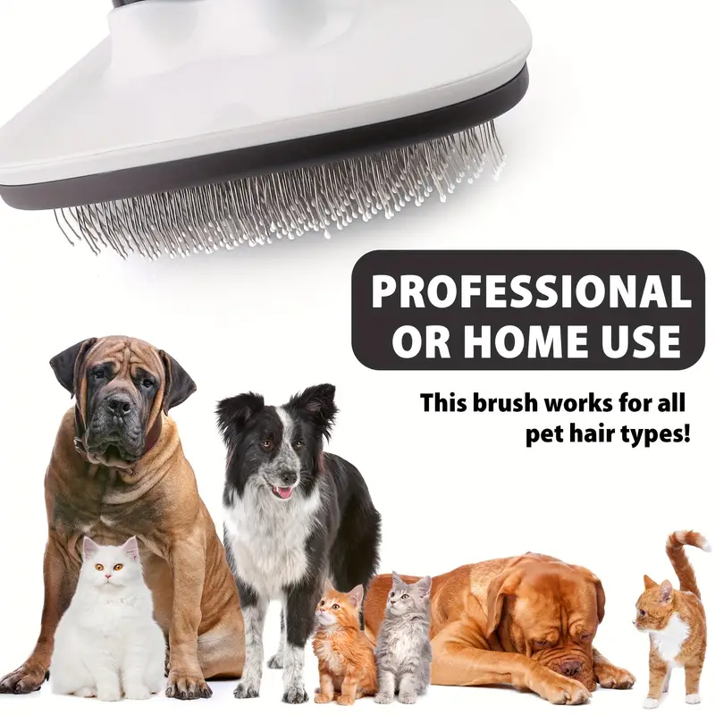 brush self cleaning brush for shedding and grooming tool details 0