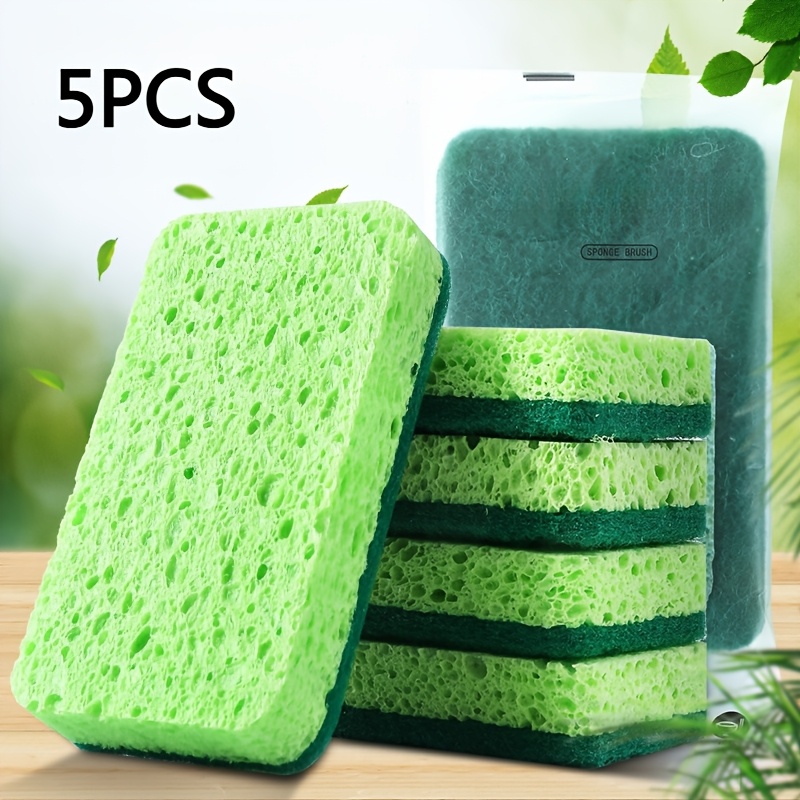 

Heavy Duty Scrub Sponges, Sponges For Cleaning Kitchen And Household, Heavy Duty Sponges Safe For Non-coated Cookware, 5 Scrubbing Sponges