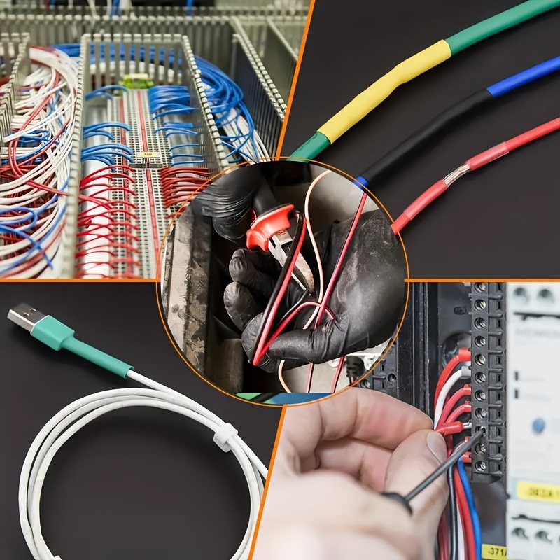 580pcs heat shrinkable cable sleeve kit professional wire insulation 2 1 shrink ratio electrical connections durable polyolefin   of sizes   details 5