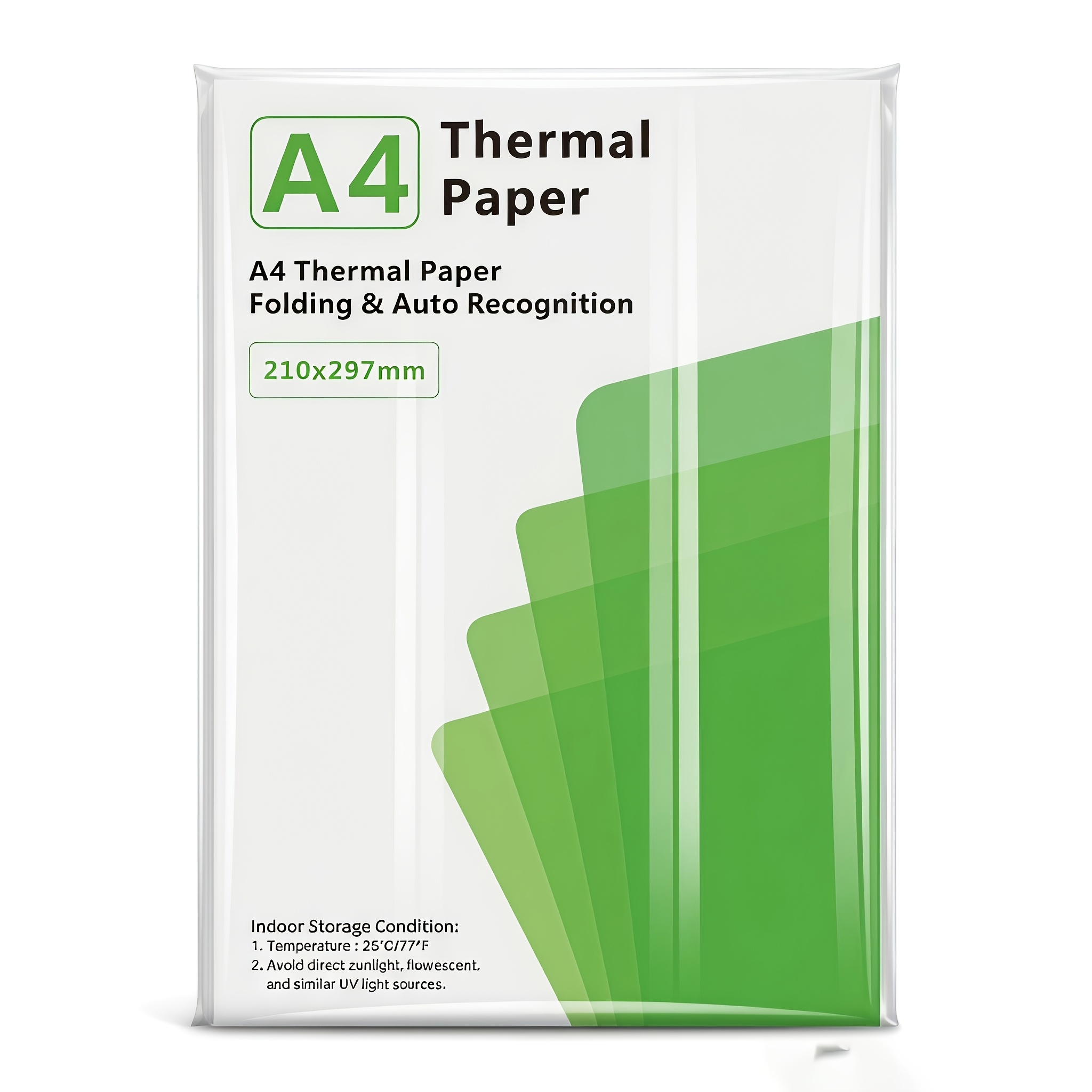 Image of 105 Sheets A4 Thermal Printer Paper - Quick-dry, Fan-folded, White, Ideal For D810b Printers, Perfect For Copying & Printing, Copying Paper | White Paper | Durable Paper