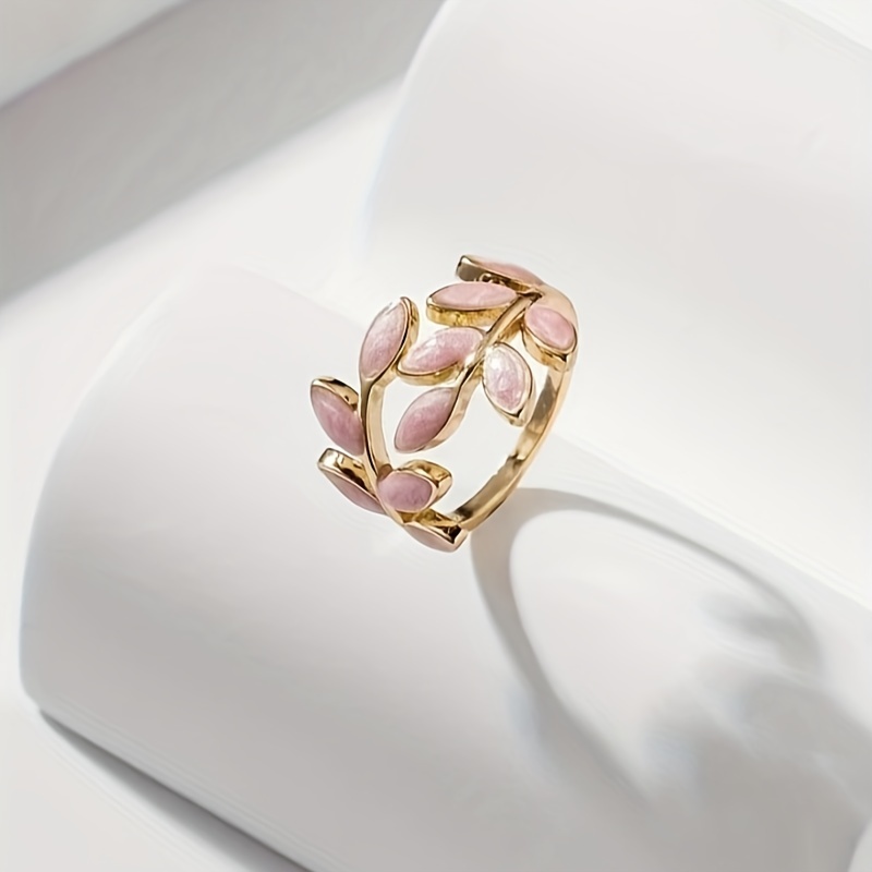 Copper Open Ring Tree Leaf Design for Women