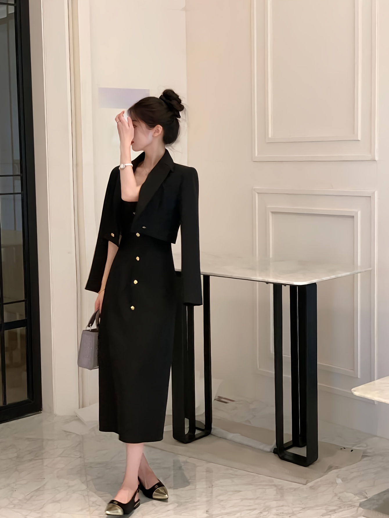 conjunto elegante piezas inspiración francesa mujer Temu Uruguay