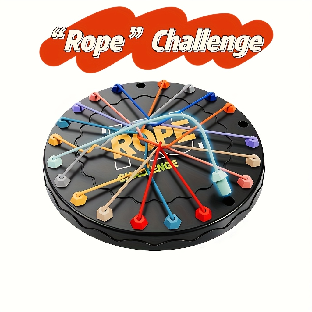 Colorful Rope Challenge Board Game, Enhances Logical Thinking&Creativity, Ideal for Teens&Family Fun, Perfect Gift for Valentine's Day, Thanksgiving, Christmas & New Year, Teen Puzzle Game Strategy Game